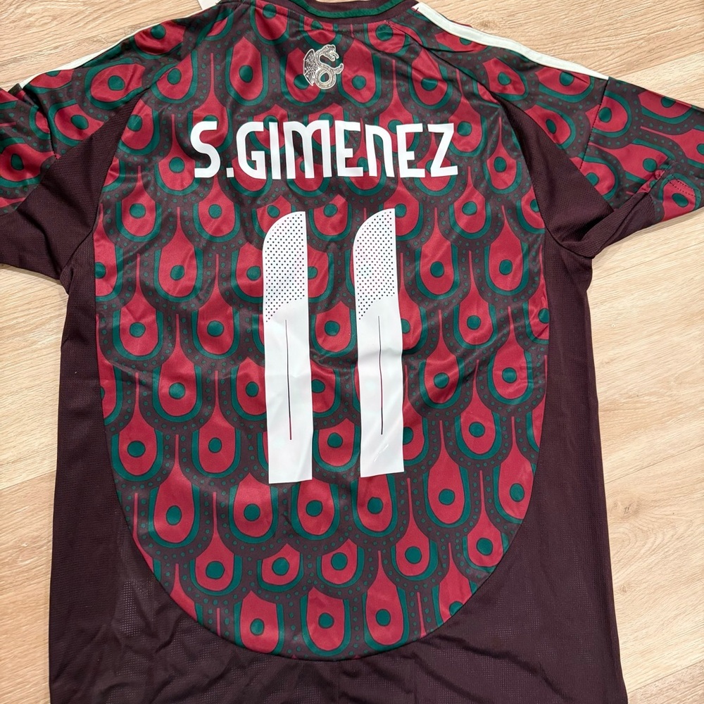 Mexico Santi Gimenez Home Soccer Jersey for Men Fan Version Small & Large